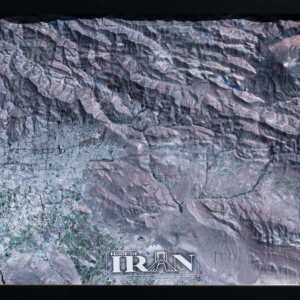 Tehran to Mount Damavand 3D relief wall map